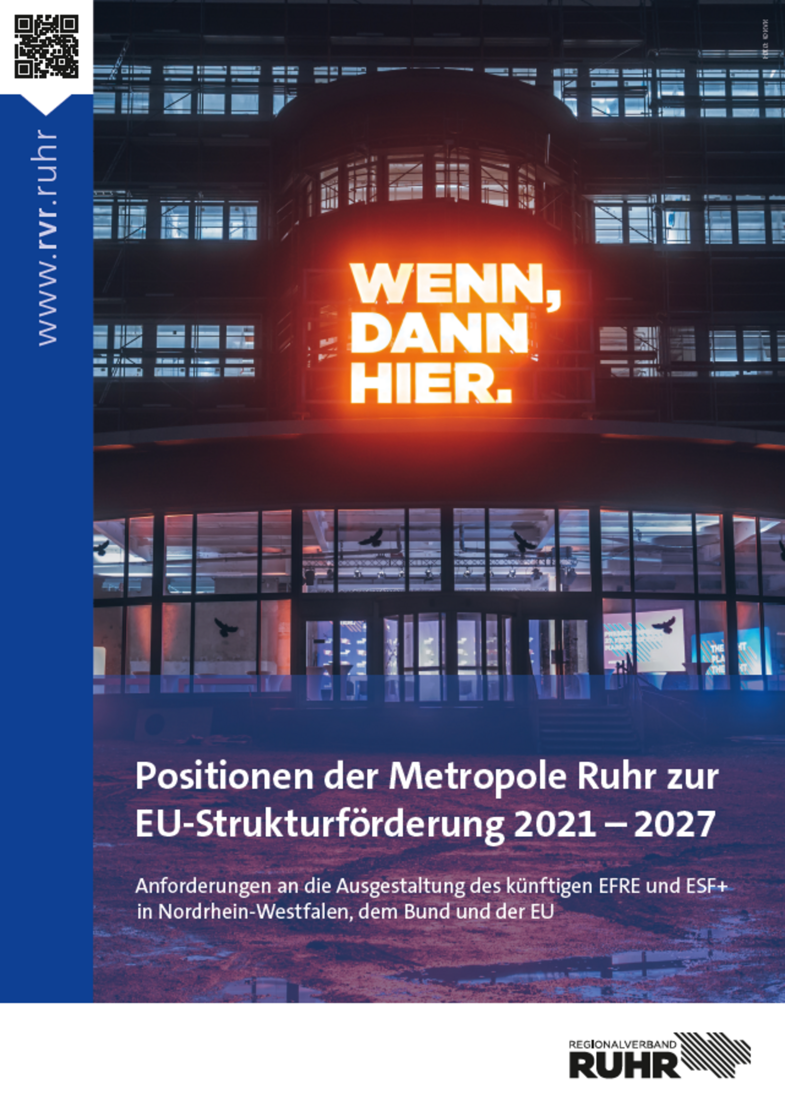 Download: Positionen der Metropole Ruhr zur EU-Strukturförderung 2021-2027 (PDF)