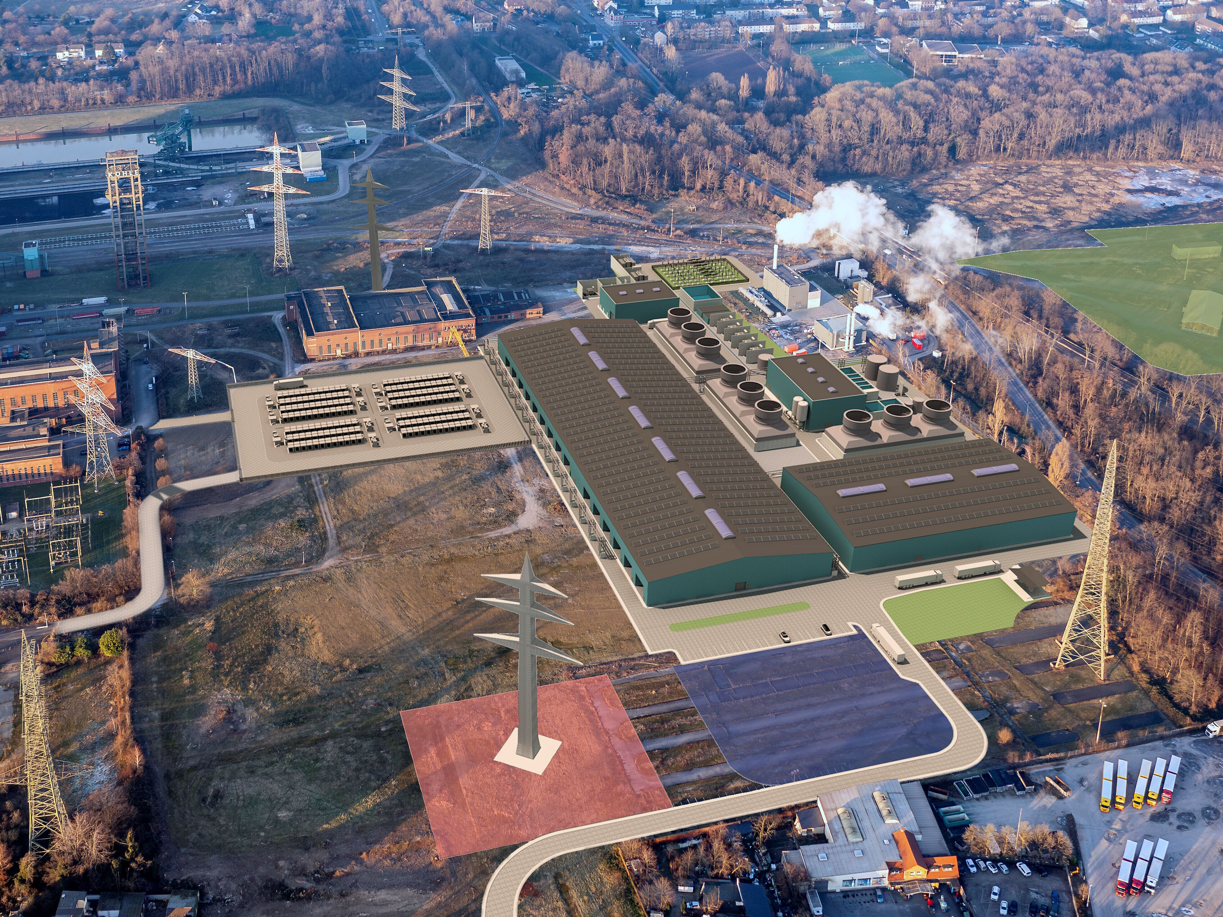 Luftaufnahme von HydrOxy Hub Walsum in Duisburg