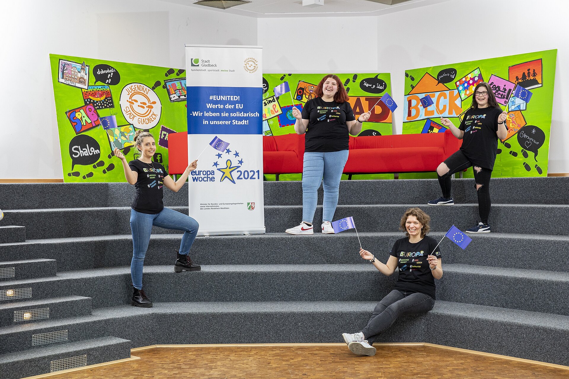 #EUUnited! Workshop mit Jugendlichen in Gladbeck, Foto: RVR / Sascha Kreklau
